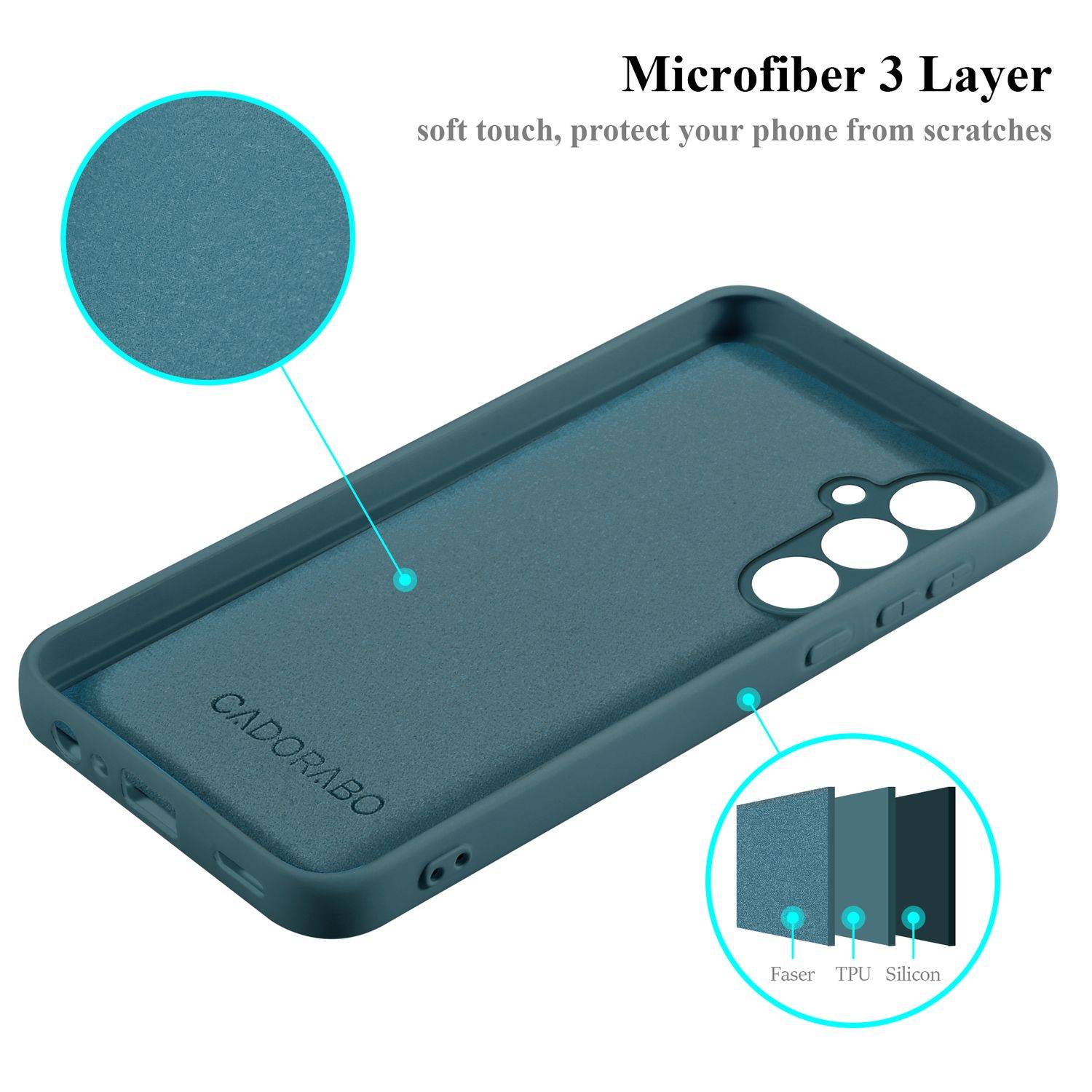 Cadorabo Schutzhülle für Samsung Galaxy A54 5G Hülle in Grün Handyhülle Case Cover TPU Etui-4