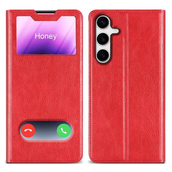Cadorabo Schutzhülle für Samsung Galaxy S24 Hülle in Rot Handyhülle Book Case Cover Etui