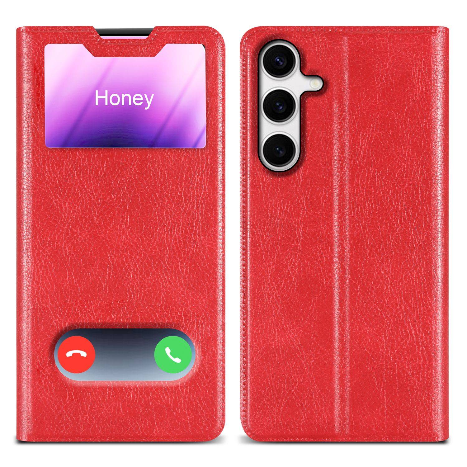 Cadorabo Schutzhülle für Samsung Galaxy S24 Hülle in Rot Handyhülle Book Case Cover Etui-0