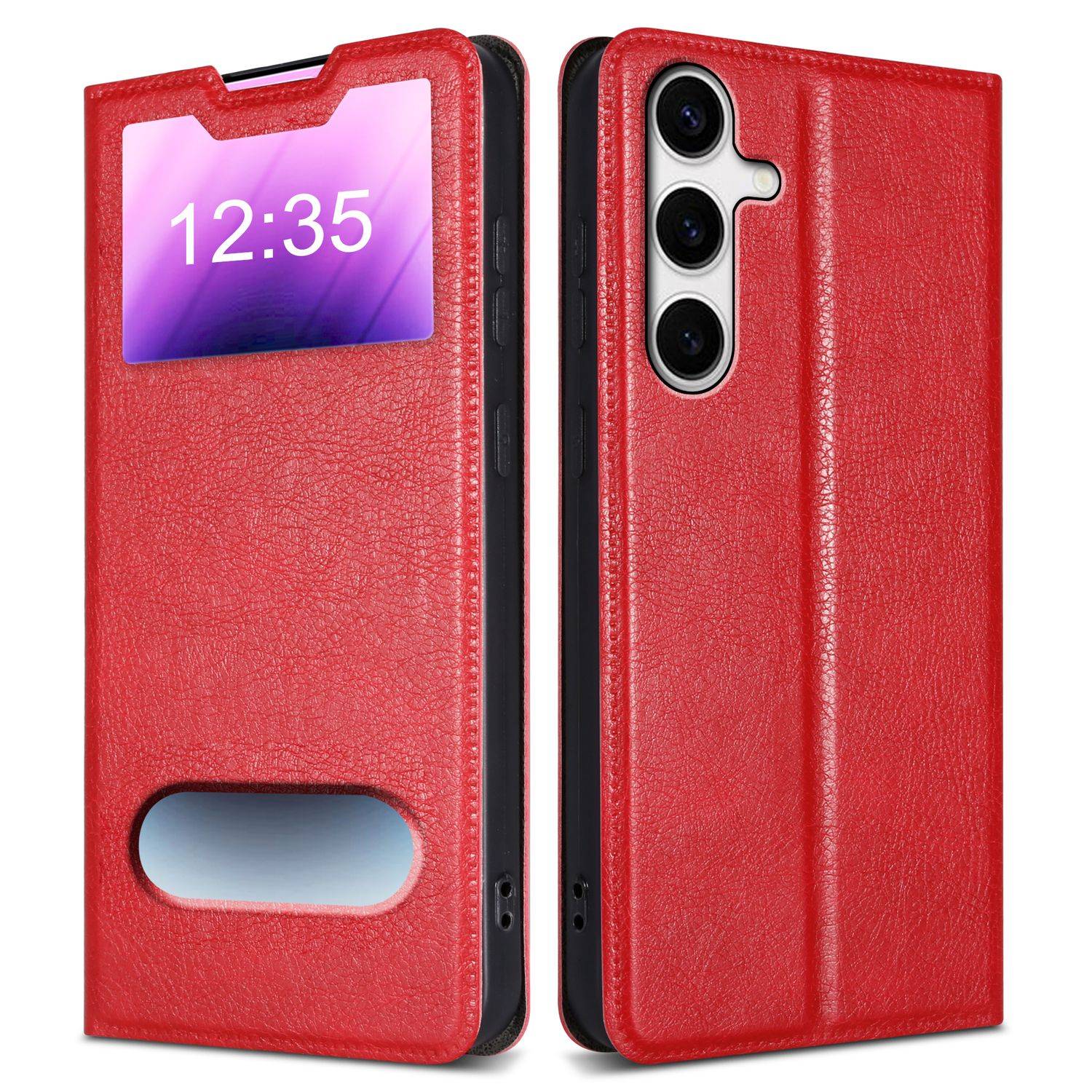 Cadorabo Schutzhülle für Samsung Galaxy S24 Hülle in Rot Handyhülle Book Case Cover Etui-1