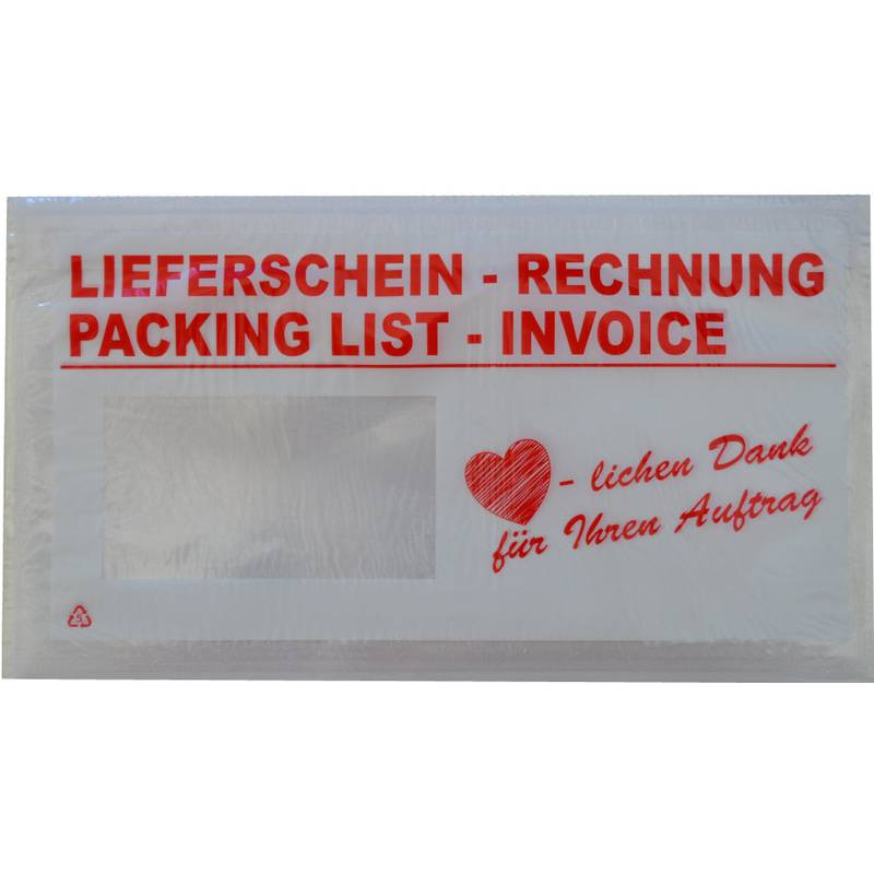 dm-folien Lieferscheintasche, DIN lang, mit Aufdruck-0