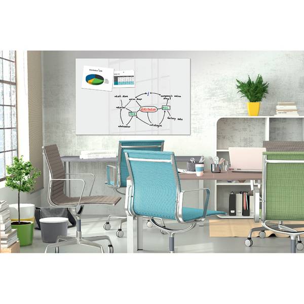 Be!Board Glas-Magnettafel, (B)1.500 x (H)1.000 mm, weiß