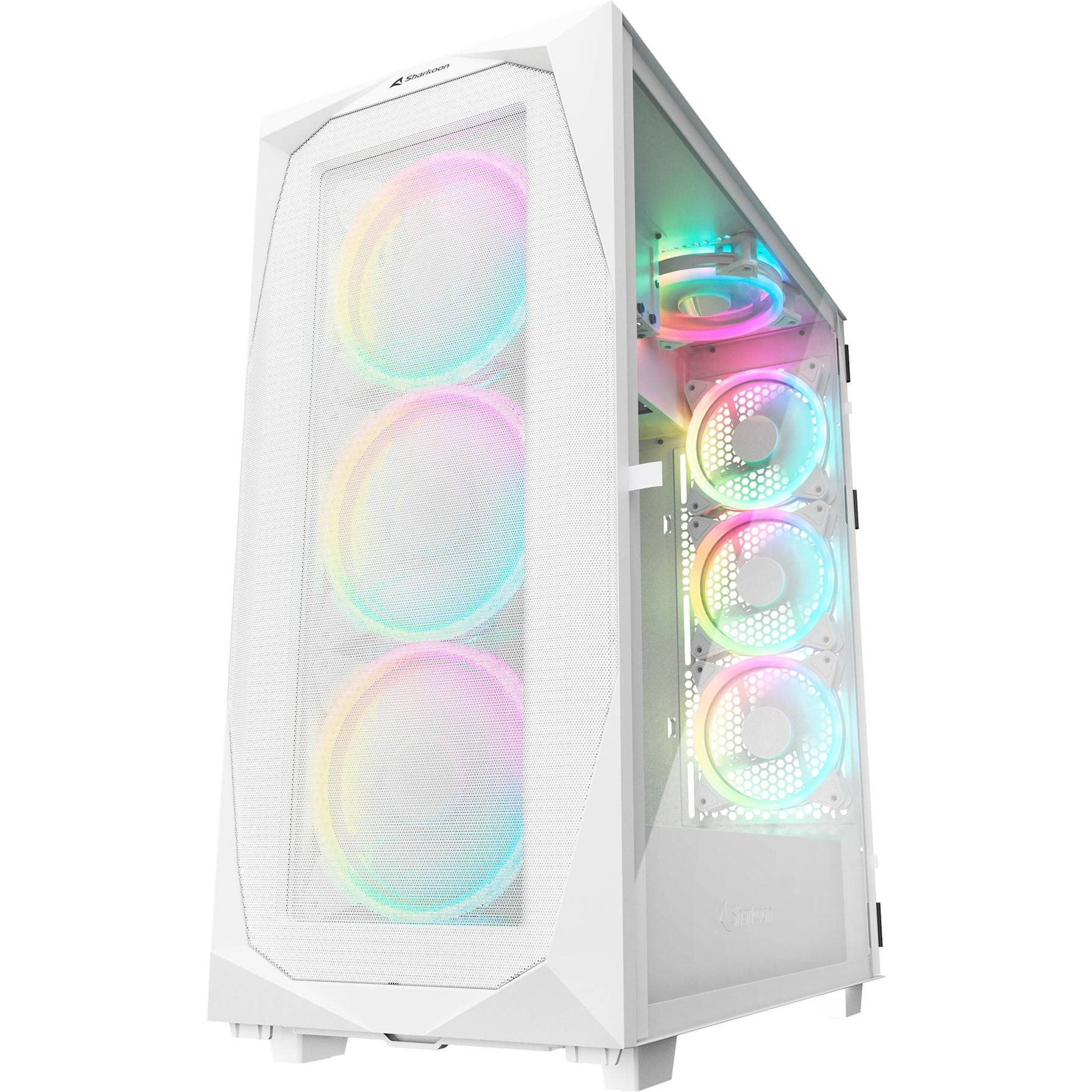 SHARKOON - Gehäuse REV300 ATX/E-ATX 2xGlas weiß - Tower - ATX-0