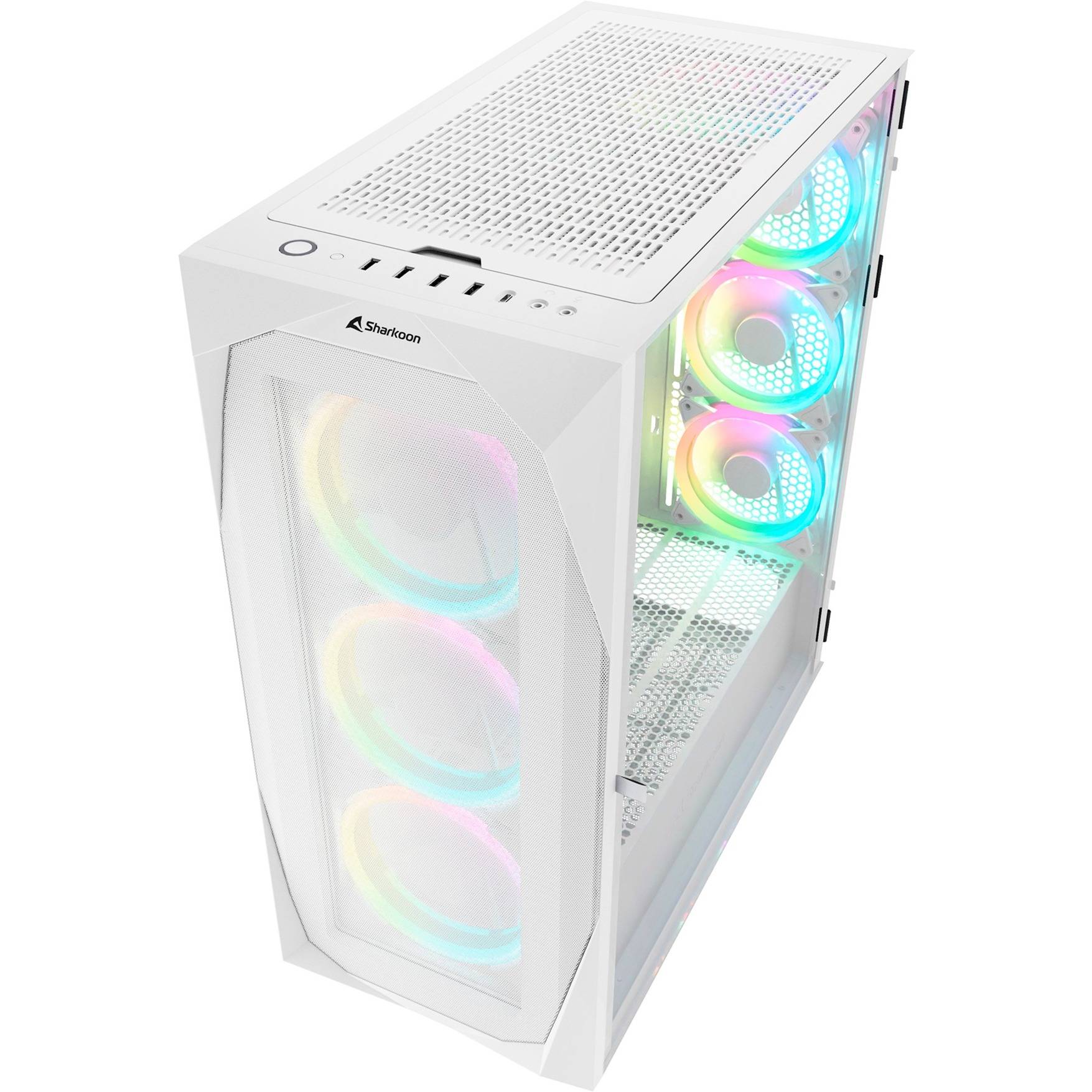 SHARKOON - Gehäuse REV300 ATX/E-ATX 2xGlas weiß - Tower - ATX-2