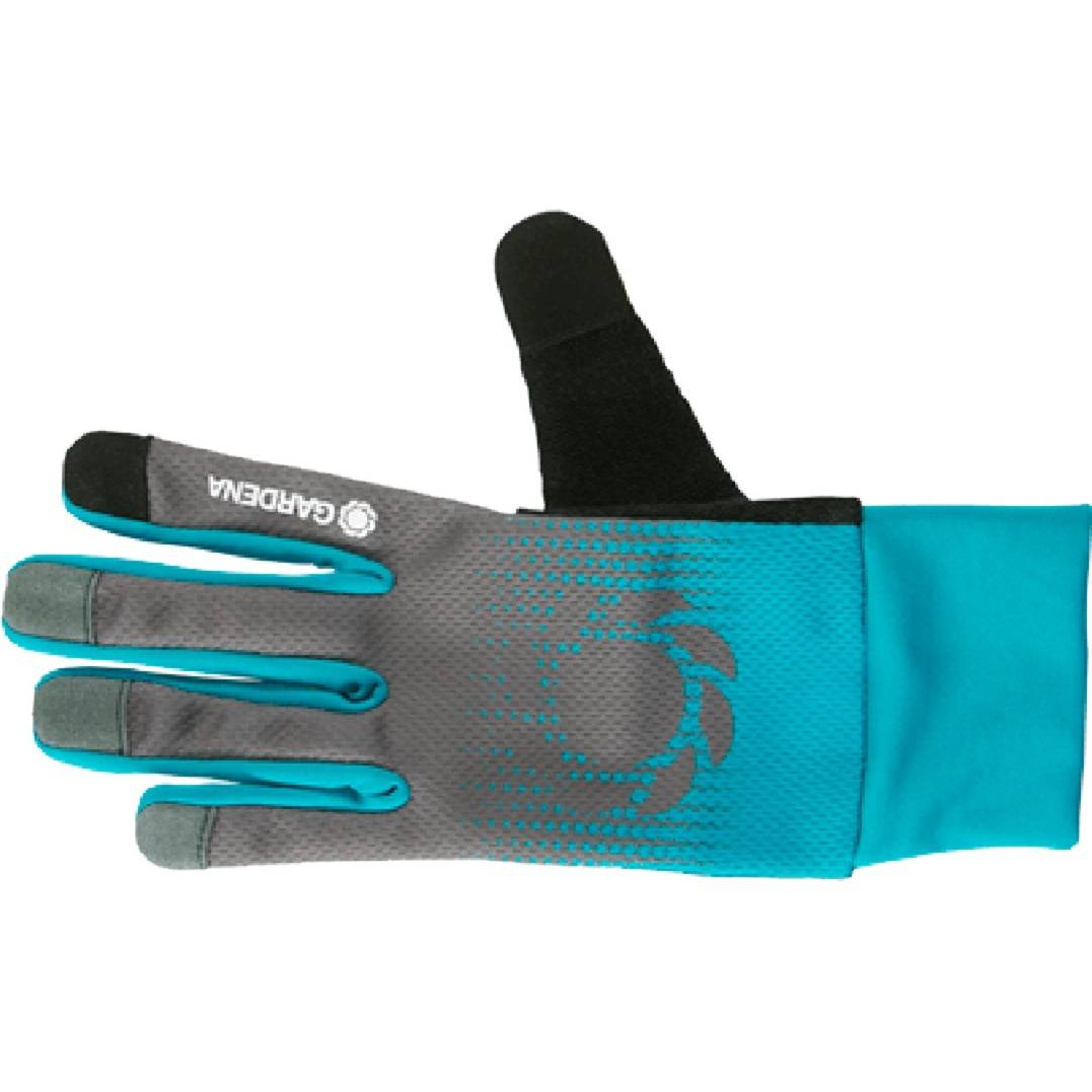 Gardena 11500-20, Gartenhandschuhe, Schwarz, Blau, Grau, S, Baumwolle, Elastan, Nylon, Polyester, Polyurethan, % Polyest-2
