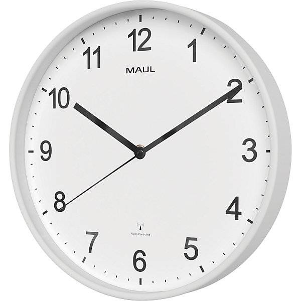 Wanduhr MAULsprint Funkuhrwerk weiß. Jakob Maul GmbH 79092749-1