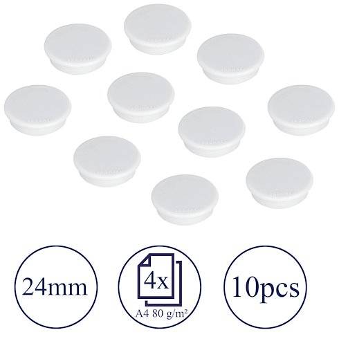 FRANKEN Haftmagnet, Haftkraft: 300 g, Durchm. 24 mm, weiß (70010070)-1
