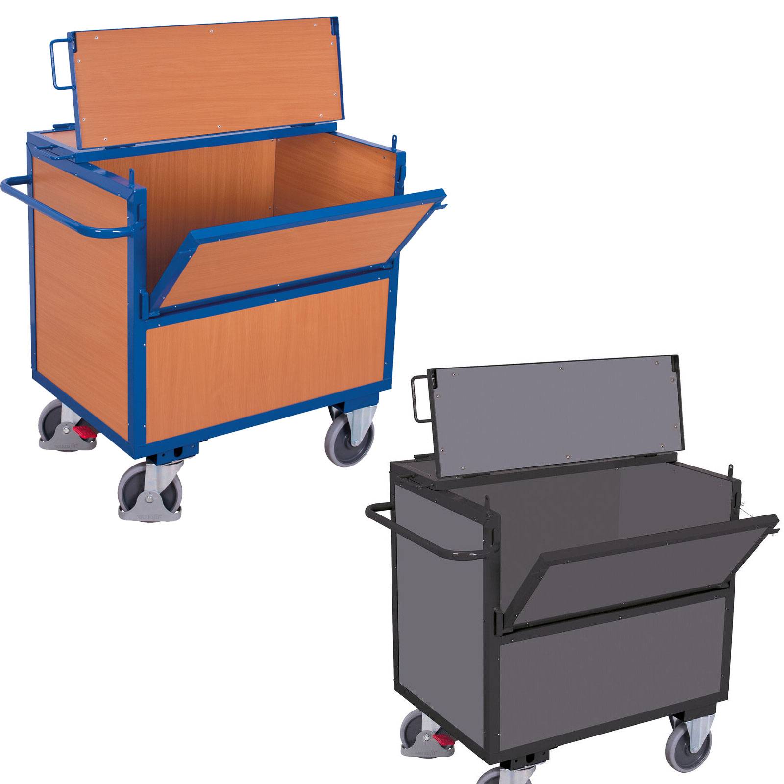VARIOfit SW-800.407 Kastenwagen mit Deckel Stahl pulverbeschichtet Traglast (max.): 500 kg-1