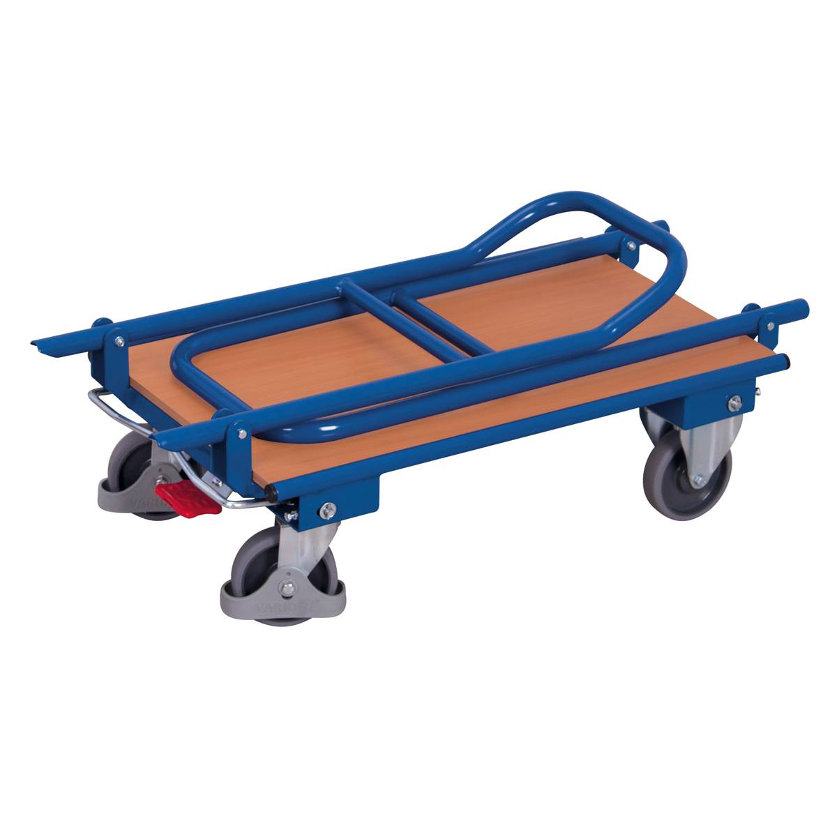 VARIOfit Klappbügelwagen mit 2 Bügeln 720x450mm Enzianblau RAL 5016-1