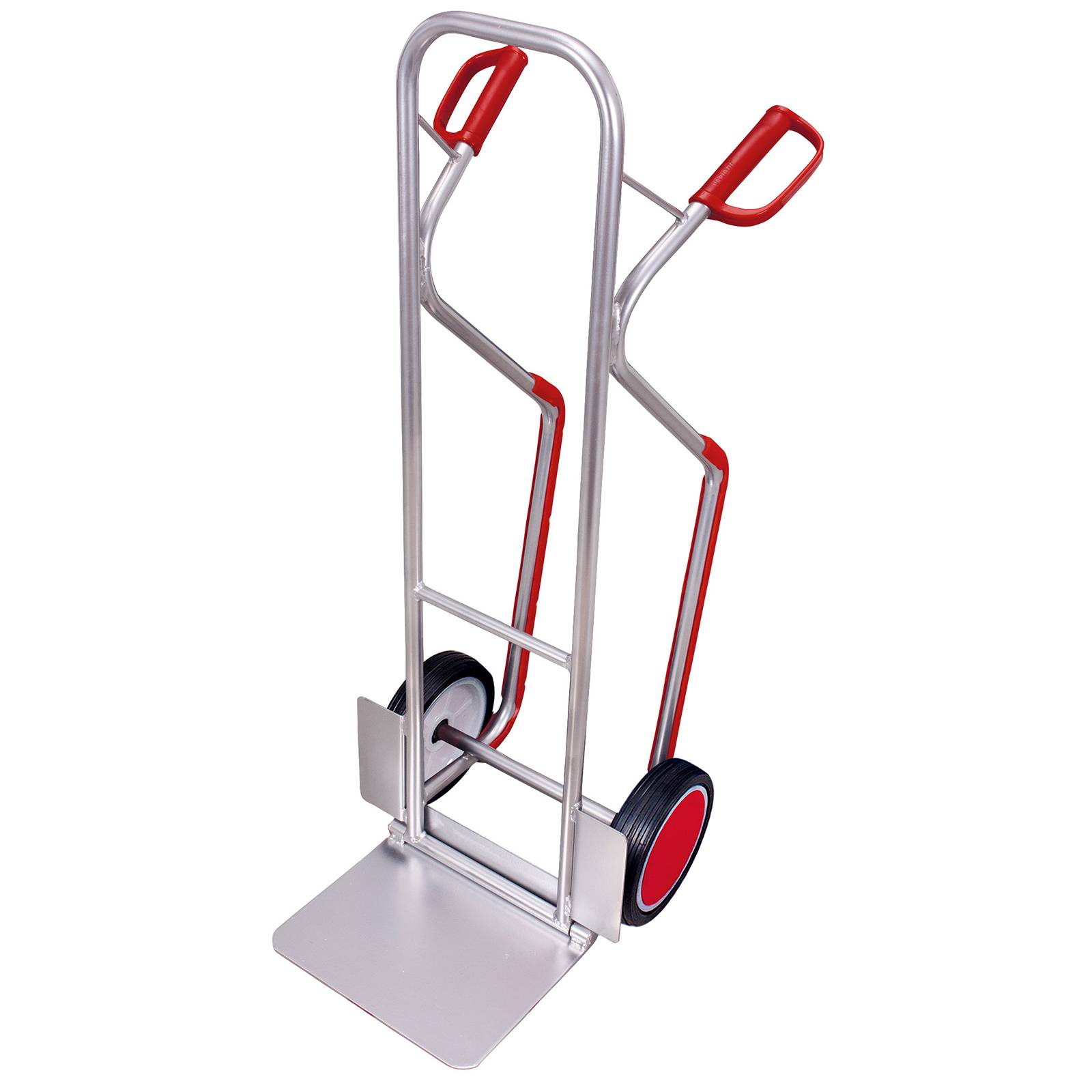 VARIOfit Aluminiumkarre abklappbare Schaufel 200kg Tragkraft mit Kunststoffgleitkufen Vollgummiberei-0