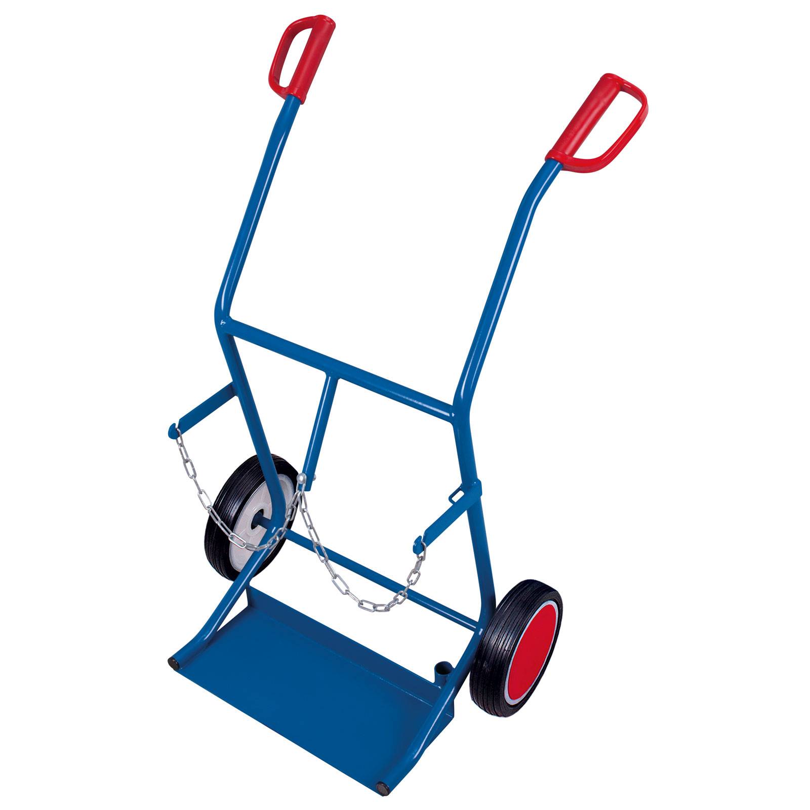 VARIOfit Stahlflaschenkarre 100kg Traglast für 2 Flaschen a 20 Liter Vollgummibereifung-0