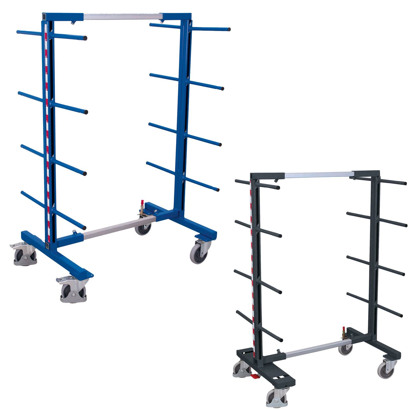 VARIOfit SW-160.007 Tragarmwagen Feststeller Stahl pulverbeschichtet Traglast (max.): 400 kg Bereifung=Vollgummi-1
