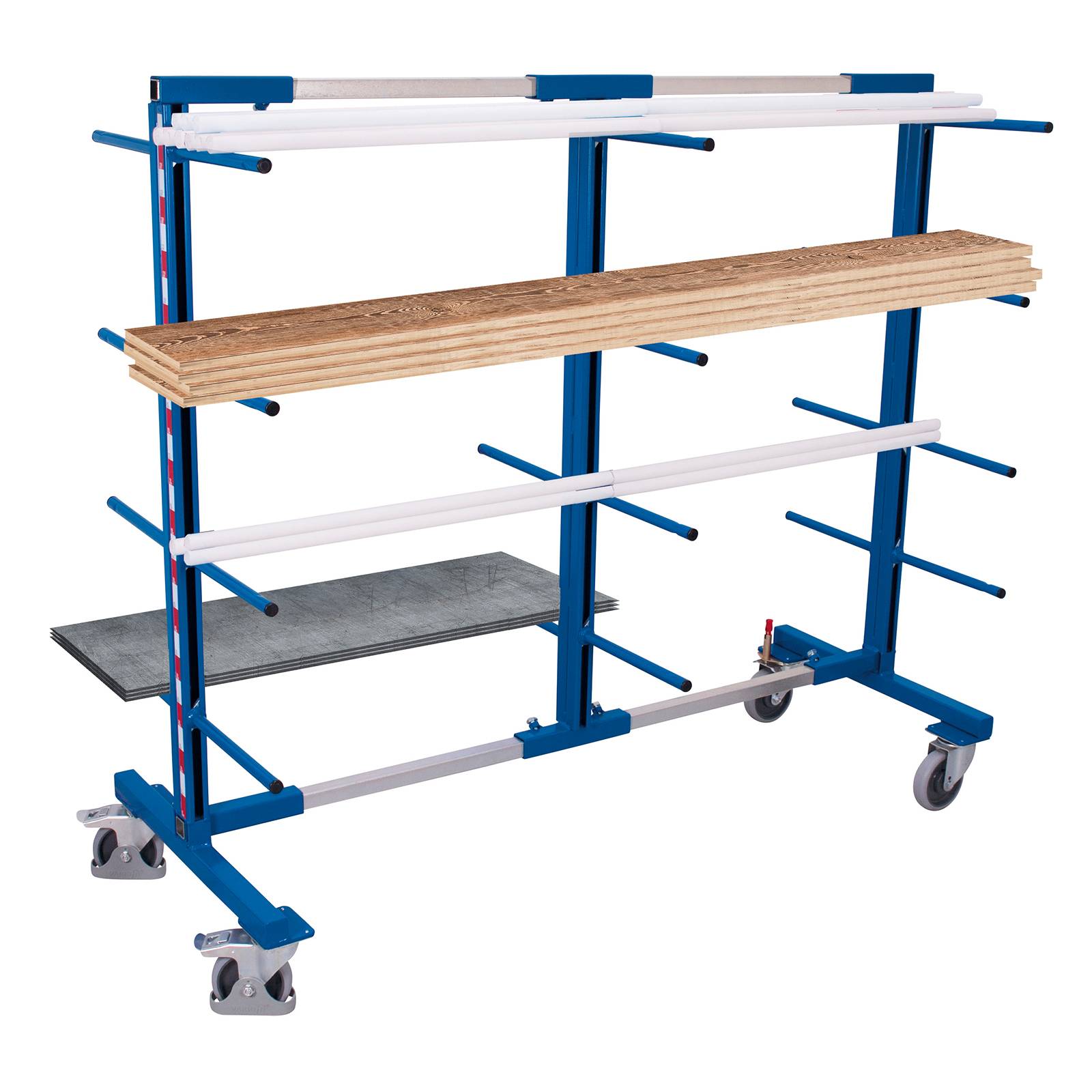 VARIOfit SW-310.007 Tragarmwagen Feststeller Stahl pulverbeschichtet Traglast (max.): 400 kg Bereifung=Vollgummi-1