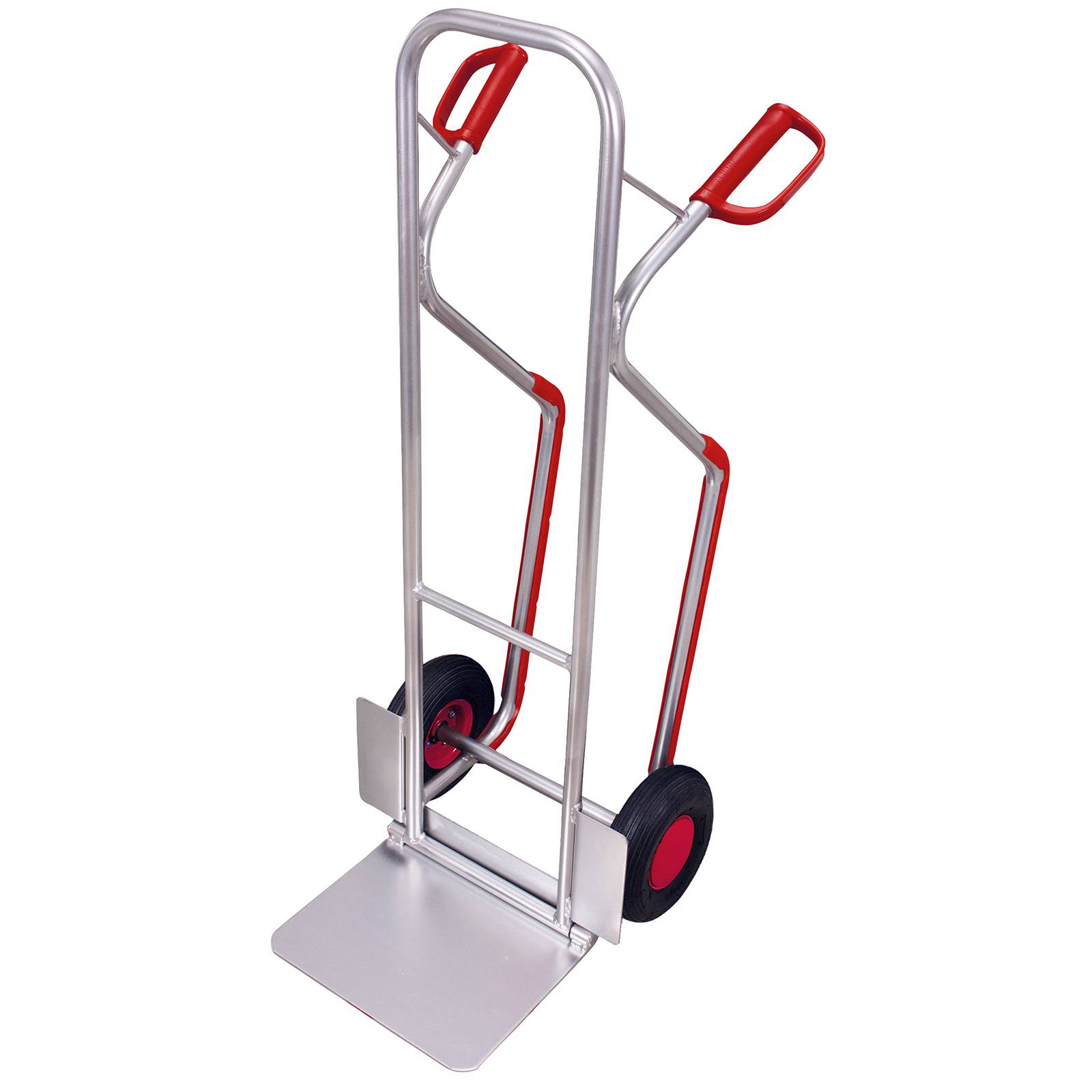 VARIOfit Aluminiumkarre abklappbare Schaufel 200kg Tragkraft mit Kunststoffgleitkufen Luftbereifung-0