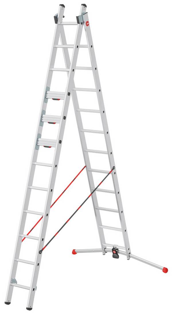 Hailo S110 Pro, Mehrzweckleiter 2-teilig, 2 x 12 Sprossen