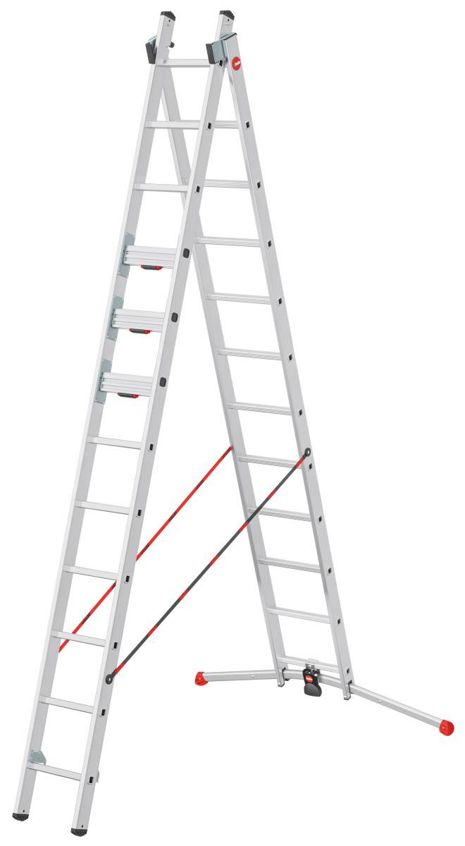 Hailo S110 Pro, Mehrzweckleiter 2-teilig, 2 x 12 Sprossen-0