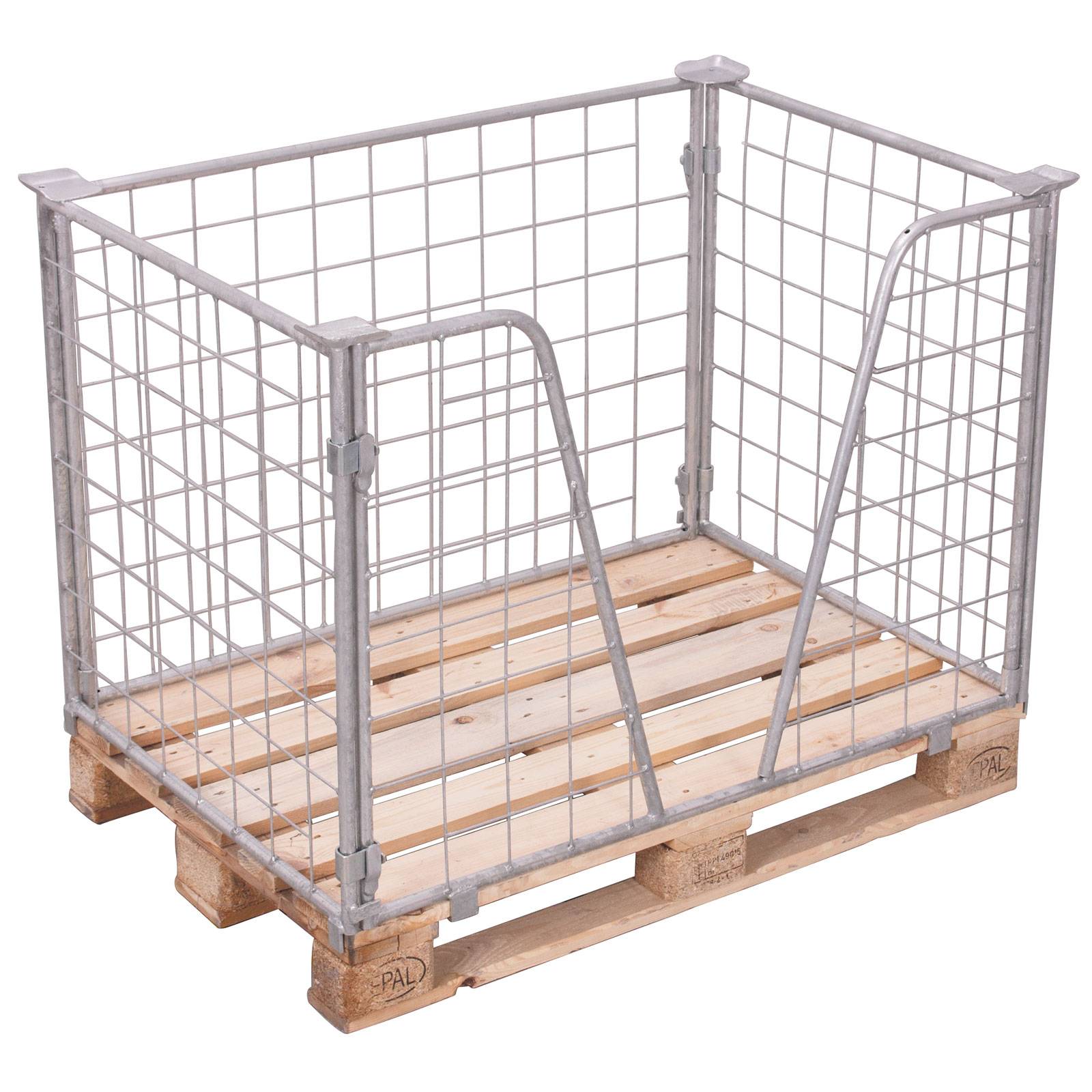VARIOfit Palettenaufsatz Typ 63 aus verzinktem Stahl 1200x800mm Maße, 800mm Höhe-0