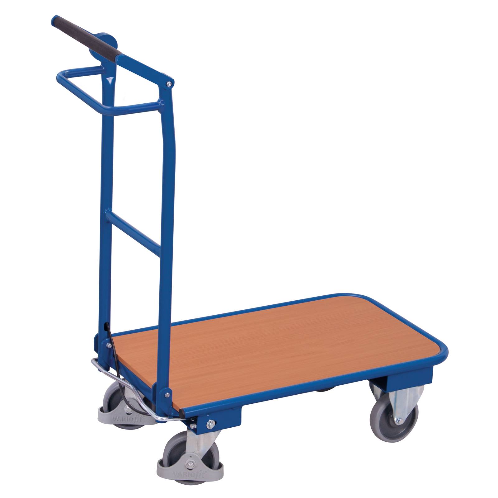 VARIOfit Klappbügelwagen mit Totmannsbremse 150kg Tragkraft Enzianblau-0