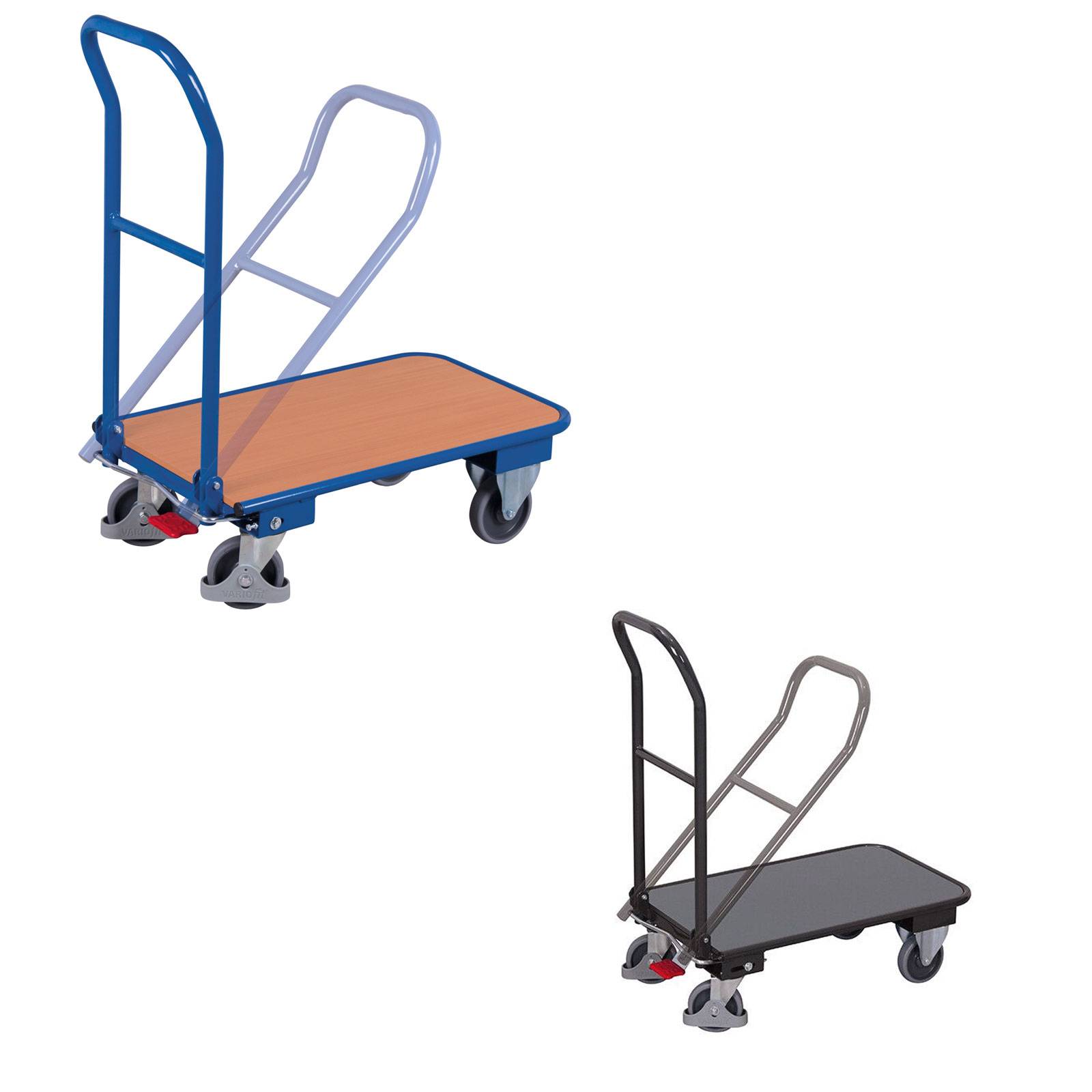 VARIOfit Klappbügelwagen 900x600mm mit 250kg Tragkraft Anthrazitgrau RAL 7016-2