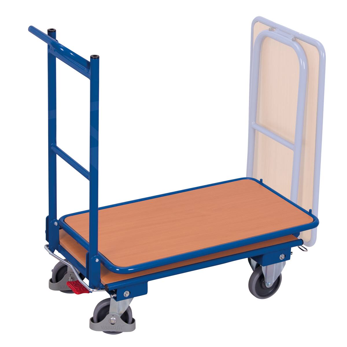 VARIOfit Klappbügelwagen mit 2 Etagen 720x450mm Ladefläche Enzianblau-1