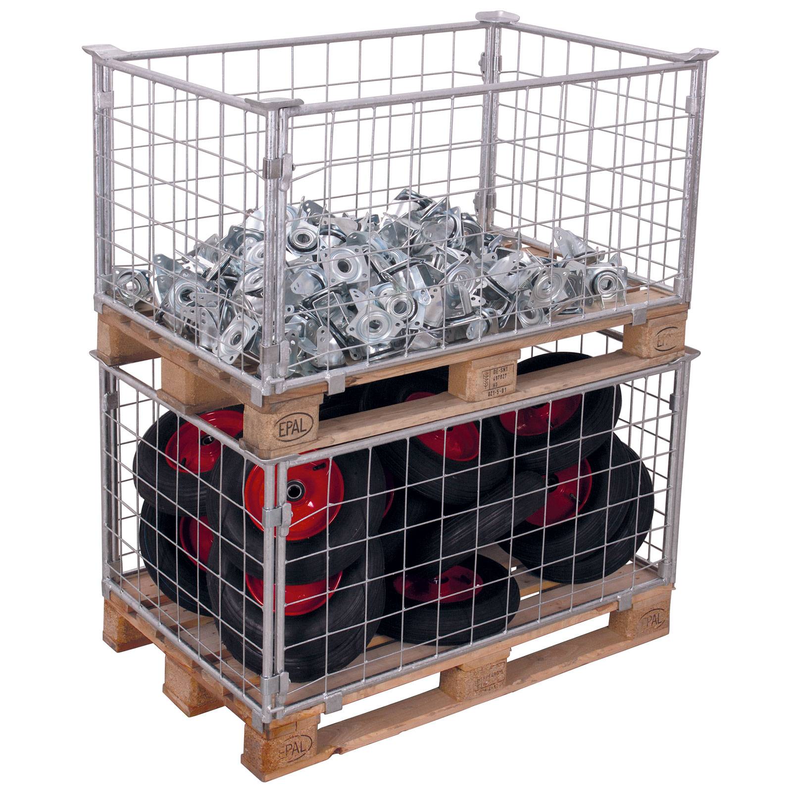 VARIOfit Palettenaufsatz Typ 62 aus verzinktem Stahl 1500kg Auflast 1200x800mm Maße, 600mm Nutzhöh-1