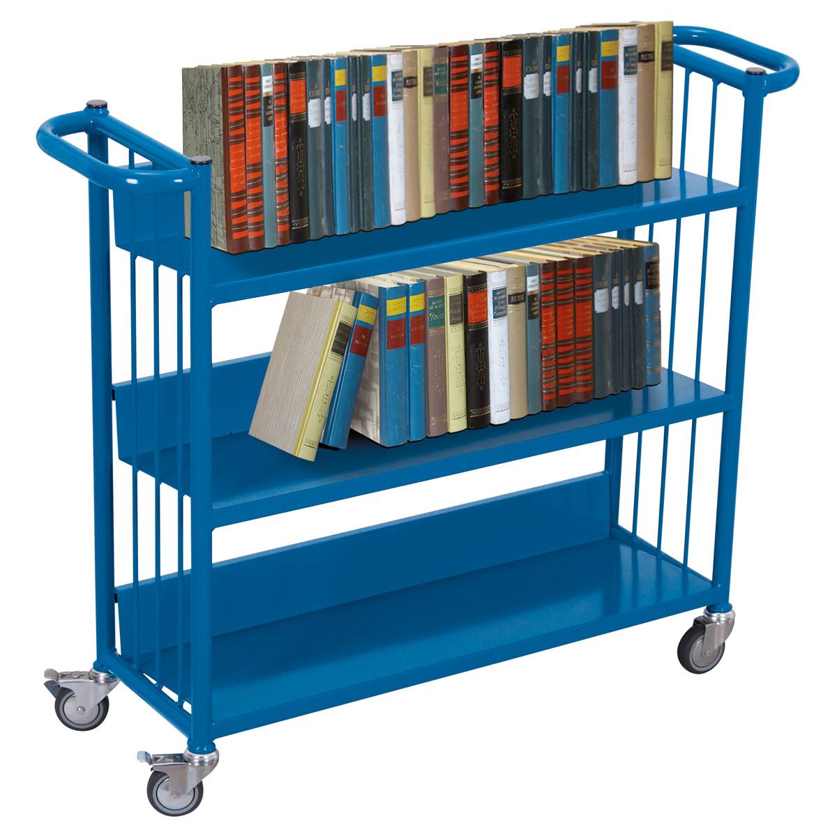 VARIOfit Büchertransportwagen mit 3 Etagen 830x265mm-0