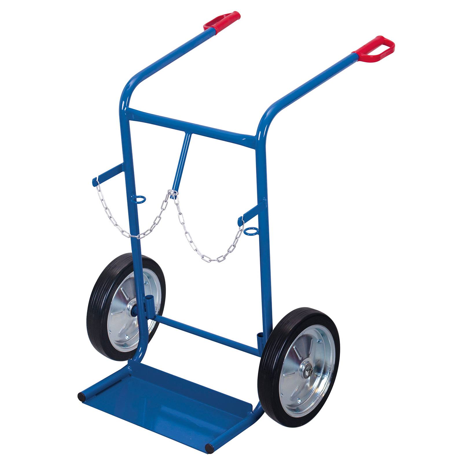 VARIOfit Stahlflaschenkarre 200kg Traglast für 2 Flaschen a 40-50 Liter Vollgummibereifung-0
