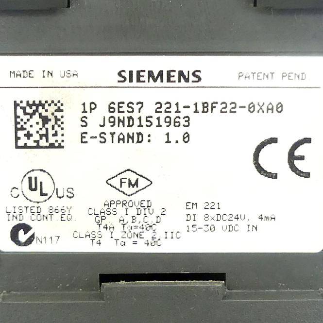 Siemens Simatic S7-200 Ersatzteil 6ES7 221-1BF22-0XA0 (6ES7 221-1BF22-0XA0)-1