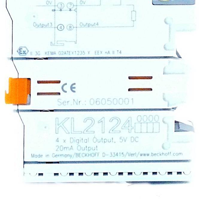 Beckhoff KL2124, Busklemme, 4-Kanal-Digital-Ausgang, 5V DC, 20 mA-1