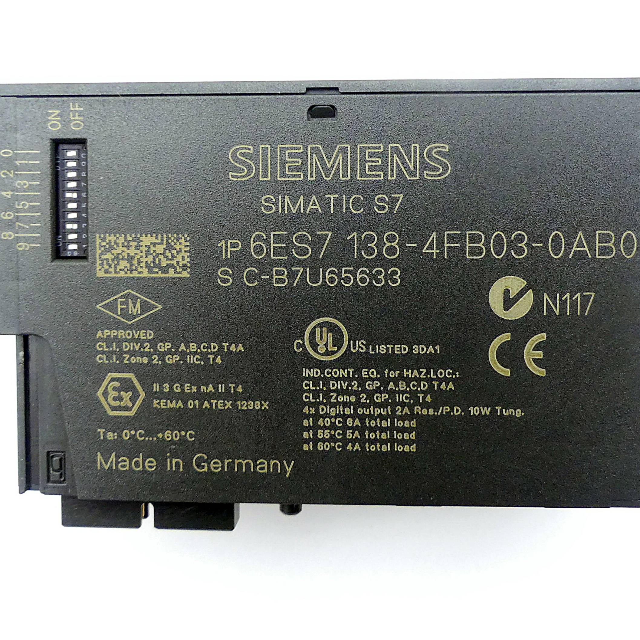 ***Ersatzteil*** SIMATIC DP, Elektronikmodul f. ET200S, 4 F-DO PROFIsafe, DC 24V/2A, 30mm Baubr., bis Kategorie 4 (EN-1