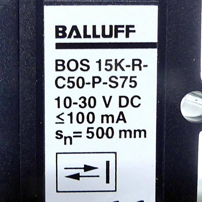 BALLUFF Kubisch Optischer Sensor, Reflektierend BOS 5K (BOS 15K-R-C50-P-S75)-1