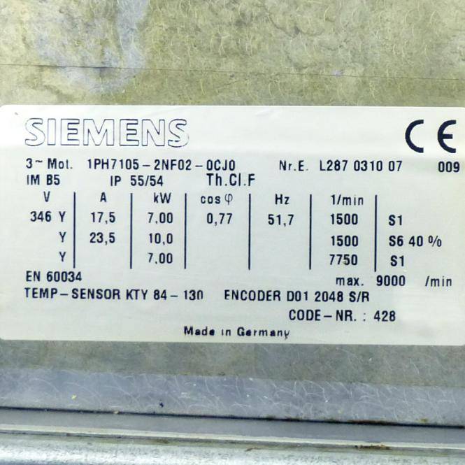 Siemens Kompakt-Asynchronmotor (1PH7105-2NF02-0CJ0)-1