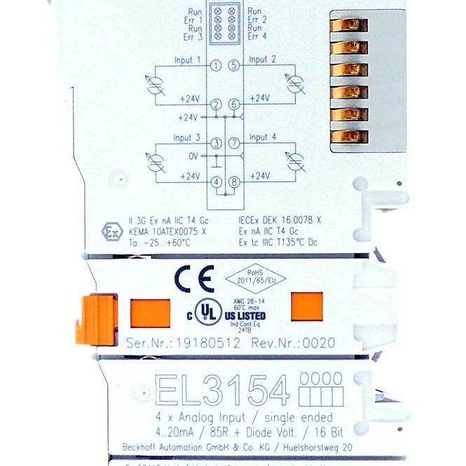 Beckhoff Einspeiseklemme EL3154-1