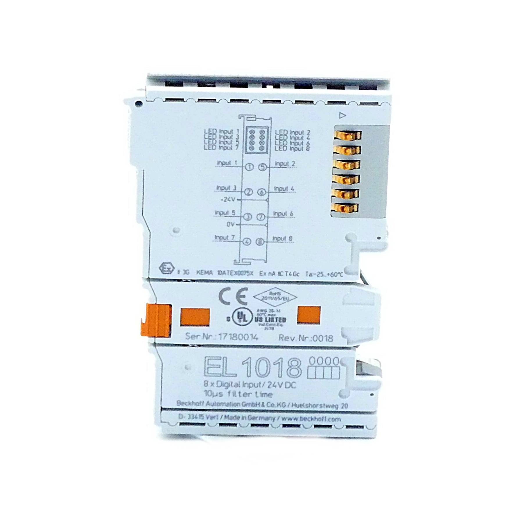 Beckhoff Digital-Eingangsklemme EL1018-2
