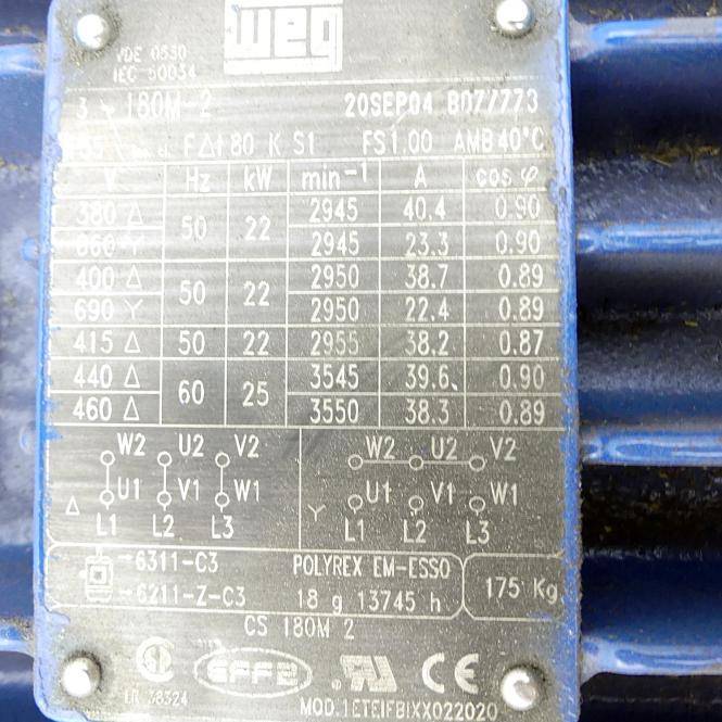 WEG Elektromotor 3~180M-2 (B077773)-1