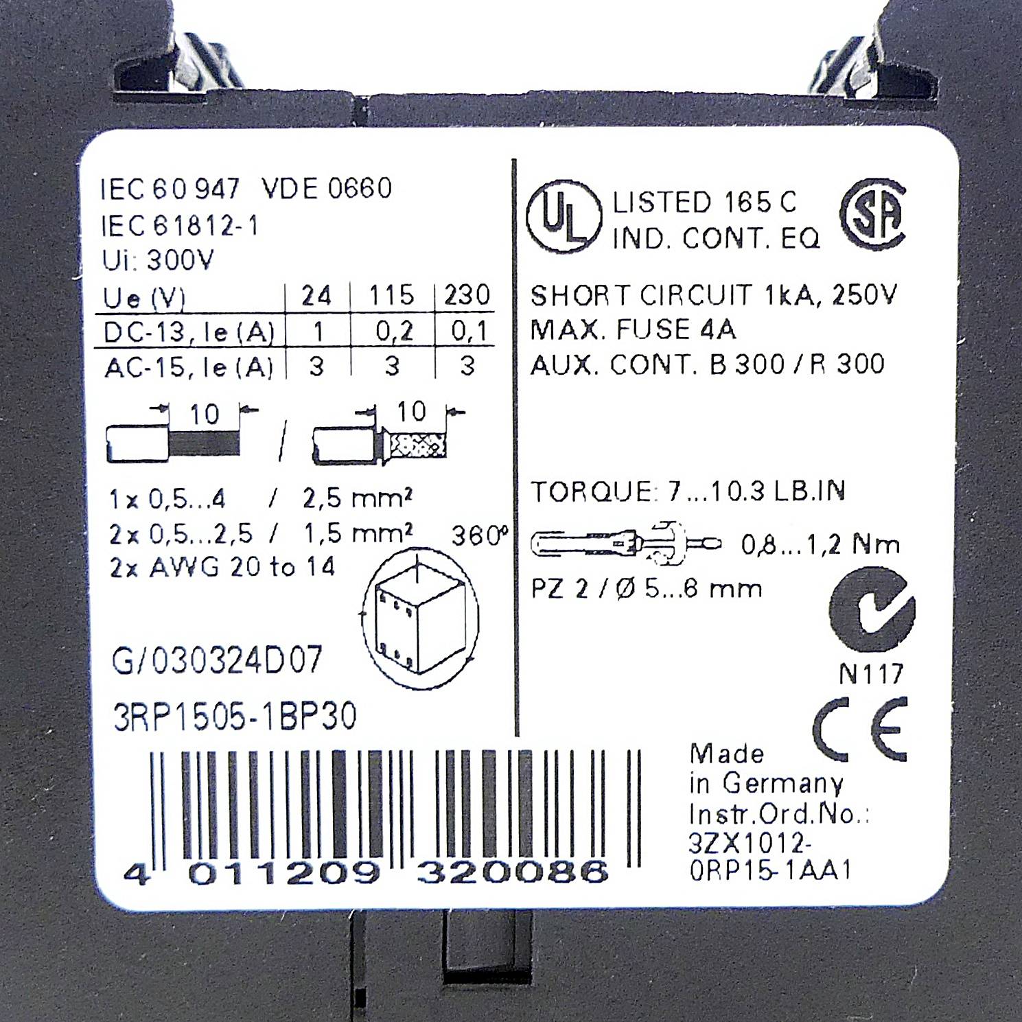 Siemens Indus.Sector Zeitrelais Multifunktion 16F 2W 24-240V 3RP1505-1BP30-2