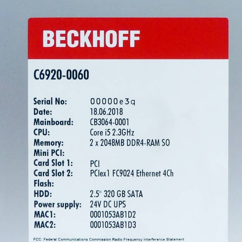 BECKHOFF - C69200060-1