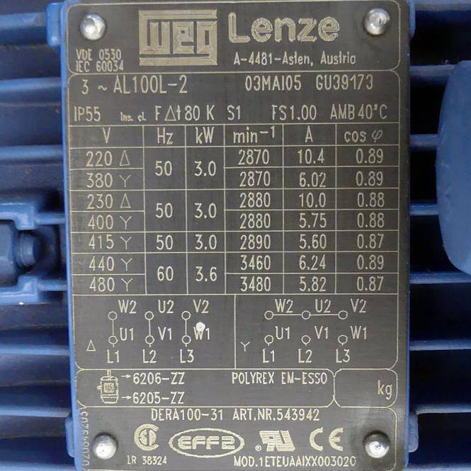 Lenze Drehstrommotor MDFRA 100-31-AL (MDFRA 100-31-AL)-2