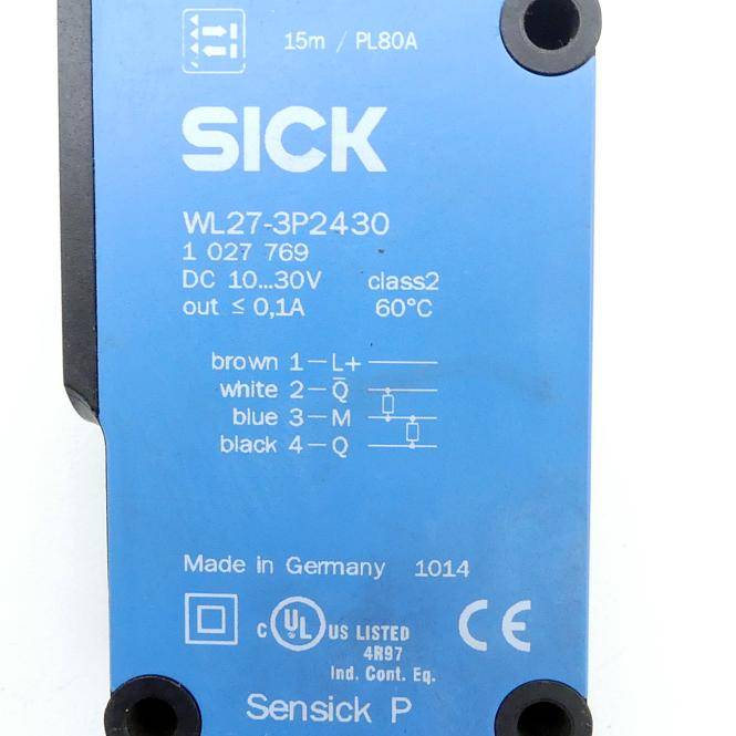 SICK Sick Kompakt-Lichtschranke 1027769 compact light barriers WL27-3P2430 Sensor Sick Kompakt-Lichtschranke 1027769 com-1