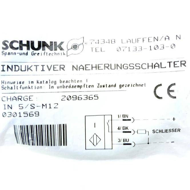 SCHUNK IN 5-S-M12, Induktive Näherungsschalter-1