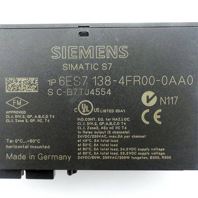 *** Ersatzteil *** SIMATIC DP, Elektronikmodul 1F-RO DC 24V/AC 24..230V/5A, f. ET200S, 30mm Baubr., 1 Relais-Ausgang (2S-2