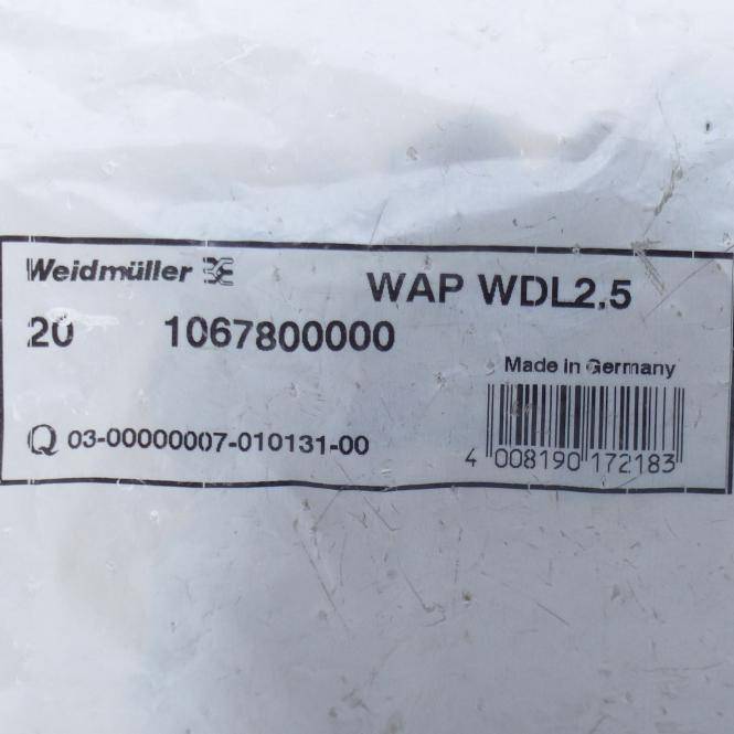 WEIDMÜLLER WAP WDL2.5, Abschlussplatte für Klemmen-1
