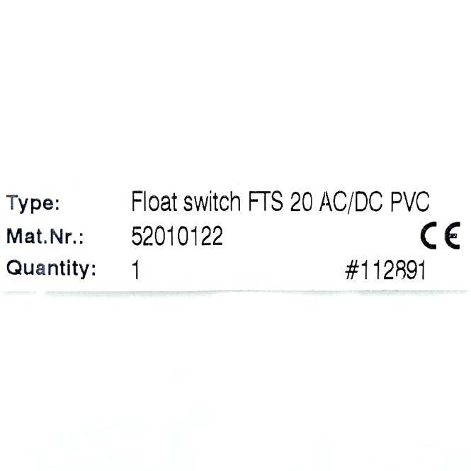 Endress+Hauser Schwimmschalter FTS 20 AC/DC PVC (52010122)-1