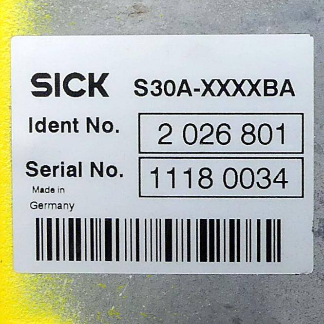 Sick S30A-XXXXBA, S3000 Standard, P/n: 2026801-1