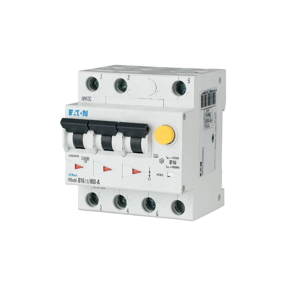 EATON FRBMM-B20/3/003-A FI/LS 20A 170736 30mA LS-Kennline-B 3p FI-Char:A 170736