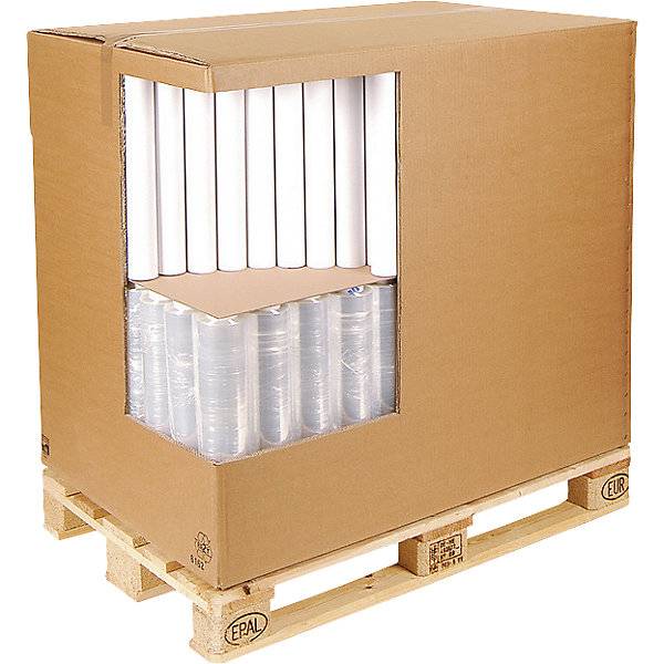 Paletten-Zwischenlagen Wellpappe 1-wellig LxB 390 x 290 mm Palette mit VE 4800 Stk. TAKKT Industrial &-2