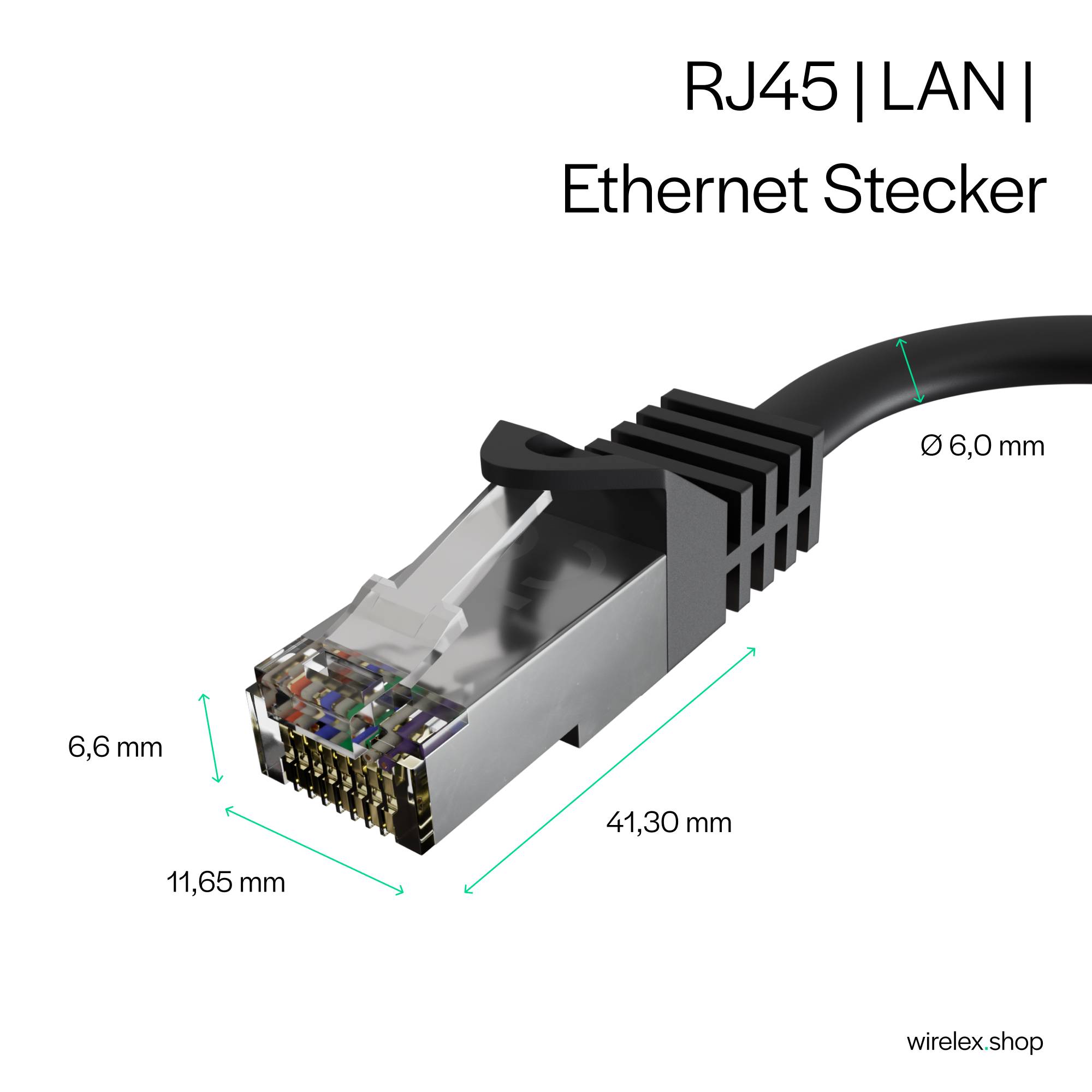 Flexline RJ45 Netzwerkkabel, Cat. 7, S/FTP, PUR, schleppkettentauglich, schwarz 25,00m-1