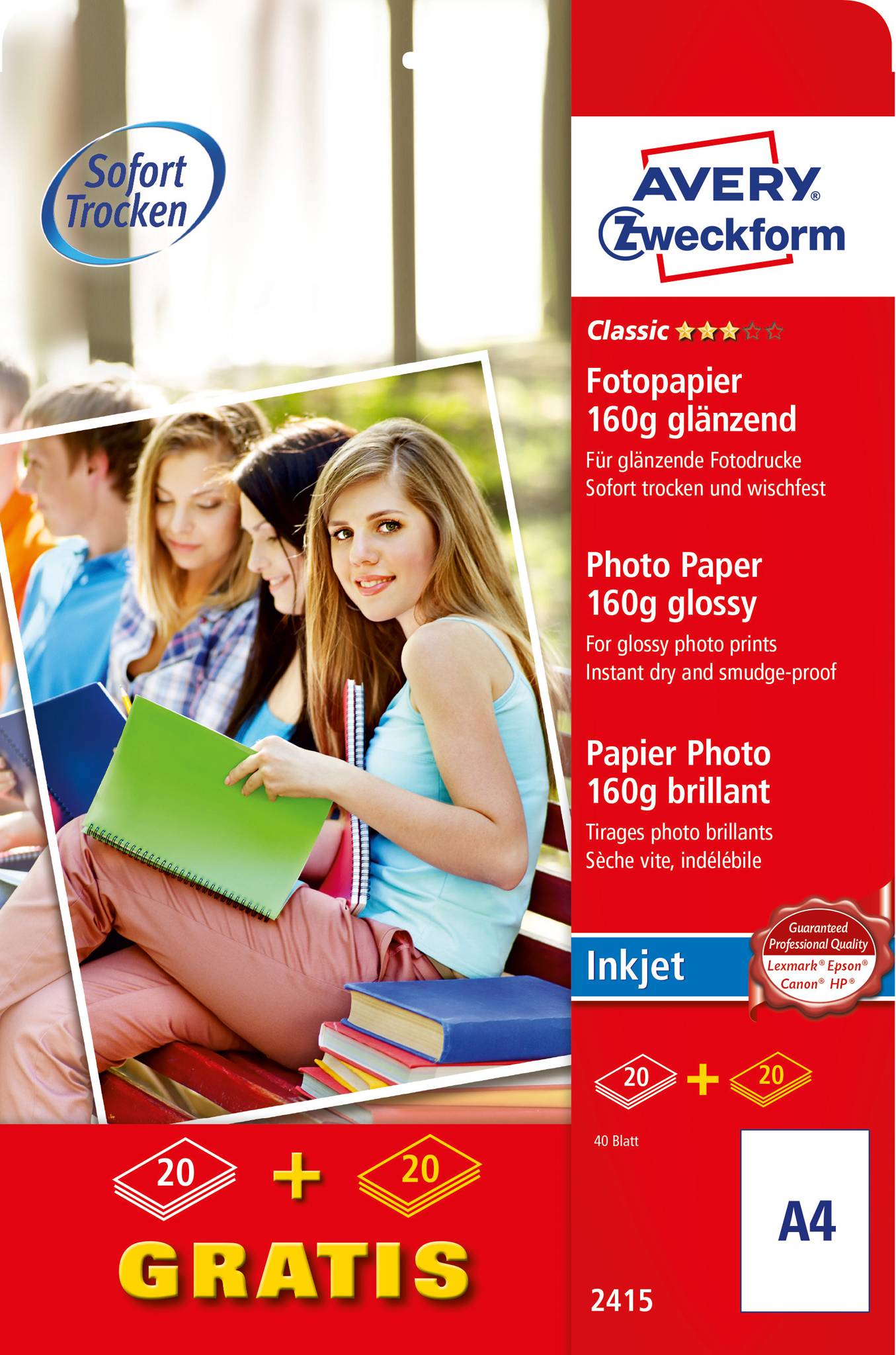 Fotopapier Classic Inkjet A4 40 Blatt 160 g/qm glänzend-1