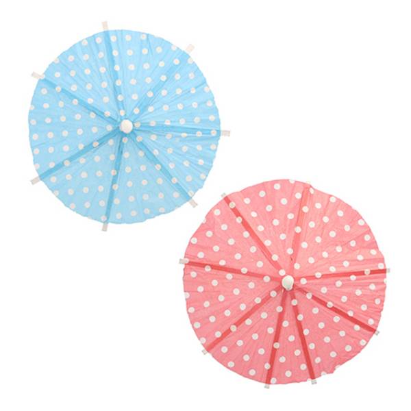 10 Deko-Picker 10 cm farbig sortiert "Eisschirmchen Dots"