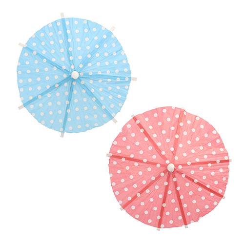 10 Deko-Picker 10 cm farbig sortiert "Eisschirmchen Dots"-0